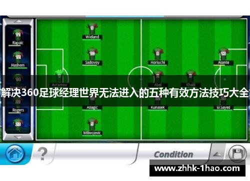 解决360足球经理世界无法进入的五种有效方法技巧大全